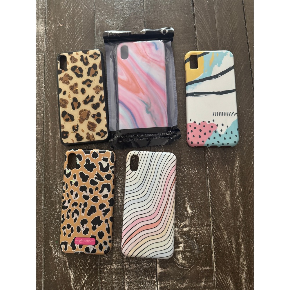 Lot Of 5 Cell Phone Cases‎ For Apple IPhone XS MAX Simply Southern, Casely